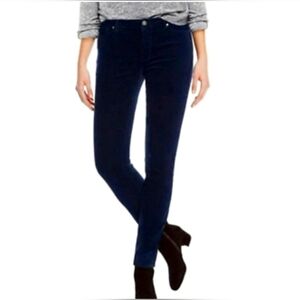 Buffalo David Bitton Women's Dark Blue Velvet Stretch Skinny Pants, Sz 2/26 New